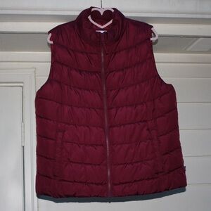 GAP Burgundy Puffer Vest